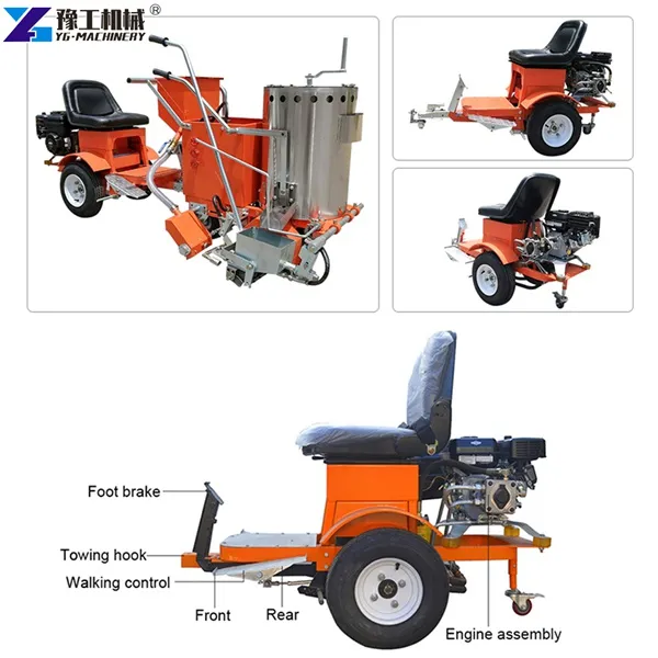 Kør på parkeringspladsen Striping Machine